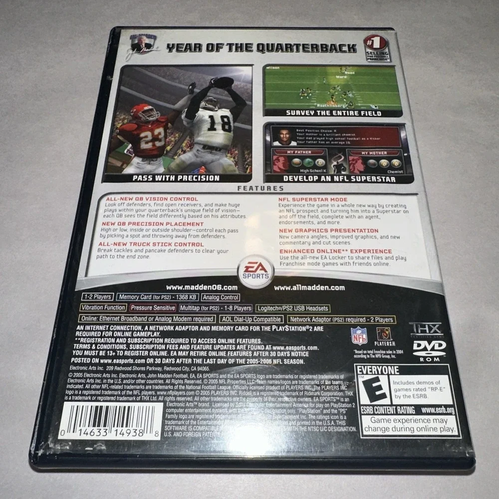 Madden NFL 06 (PlayStation 2 PS2) Complete W/ Manual CIB